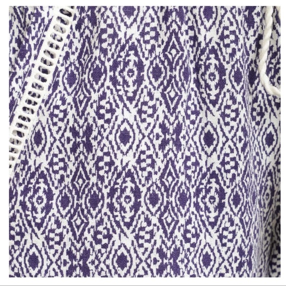 Briggs Ladies Linen Blend Short, Blue Print ( SMALL ) - Picture 4 of 4